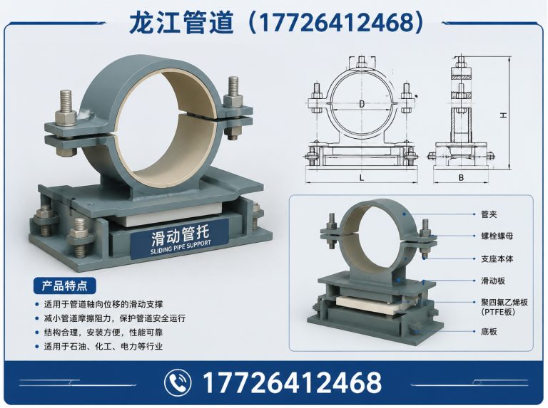 青县滑动管托展示图
